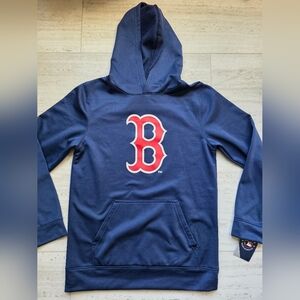 Brand New Boys Boston Red Sox Navy Hoodie Size XL 16/18